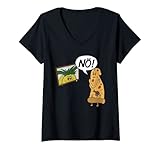 Damen Pizza Hawaii Ananas Pizza T-Shirt Pilze Salami Schinken NÖ! T-Shirt mit V