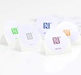 NFC Tag Sticker-Aufkleber 215 wie u. a. in Amiibo Figuren, 5 Stück in 30 mm, 5, kompatibel mit Allen NFC-fähigen Smartphones, NXP NFC Chip NTAG 215
