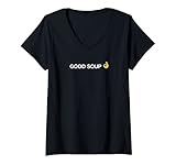 Damen Lustig Gute Suppe mit okay Finger #goodsoup Adam T-Shirt mit V