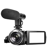 Videokamera 4K Video Camcorder 30.0MP18X Digital Zoom Ultra HD Vlogging Camcorder mit Mikrofon 3 'LCD Touchscreen Webcam Funktion YouTube Videokamera mit Gegenlichtb