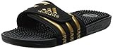 adidas Unisex Adissage Folien Sandale, Schwarz Gold Metallic Schwarz, 45 1/3 EU