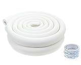TUKA TKD7003 4M U-förmige Kantenschutz Extra Verdicken, Stoßschutz für Tisch und Möbel Kanten, Kindersicher Schwamm Kissen Anti-Kollisions-Stoßstange Streifen, Off-Weiß