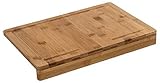 Bambus Schneidebrett - Holzschneidebrett - Hackbrett Holz - Schneidebrett 35 x 24 beidseitig verwendb