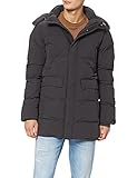 Superdry Mens Train Heavyweight Puffer Jacket, Dark Charcoal, Larg