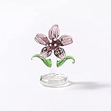 Glas Tulpe Blumen Ornamente Tulpen Figur Geblasene Blume Skulptur Kunst Glas Blume Murano Spielzeug Große Garten Dekoration Blume Miniatur Handmade Mini Exquisite Handgemachte Glas Kirsche Rosa Blü