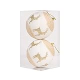 CeFoney Weihnachtskugeln, 2 Stück, 10 cm, Christbaumschmuck-Set, Christbaumschmuck, Kugelornamente, Weihnachtsbaumkugeln, Kugeln zum Aufhäng