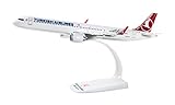 herpa 612210 – Airbus A321neo, Turkish Airlines, Wings, Modell Flugzeug mit Standfuß, Flieger, Modellbau, Miniaturmodelle, Sammlerstück, Kunststoff, Snap Fit - Maßstab 1:200