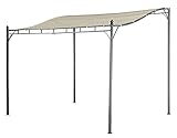 Jet-line Pavillion Lagos beige 3 x 2.5 m Pergola Anbau mit Dach UV Schutz Beschattung Sonnenschutz UV Garten Terrasse Balkon Anbaup