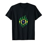 Claw Brazil Brasilien Brasil Fahne Flagge Südamerika T-S