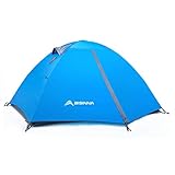 BISINNA Zelt 2 Personen Camping Zelt Wasserdicht & Winddicht Einrichtung Einfach Ultraleichte Kuppelzelt 3-4 Saison Outdoor-Zelt für Familien，Camping，Trekking, Festival, Rucksack (Blau)