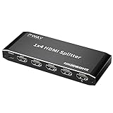 PWAY HDMI Splitter 1 in 4 Out, 4K 60Hz HDMI 2.0 Audio Video Distributor Box, unterstützt 3D, HDR, HDCP2.2, kompatibel für Blu-Ray Player, Xbox, PS4