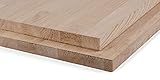 TOSIZE.de Leimholzplatte Eiche A/B 40 mm - Rechteck (gesägt) - 60x40