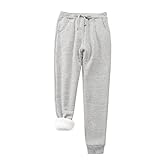 Damen Jogginghose Warme Fleece-Strumpfhose Freizeithose Sherpa Sweatpants Winter Sporthosen GefüTterte Laufhose-Traininghose,Thermo Strumpfhosen-Winterhose,Outdoor Hosen FüR Damen F