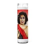 Frankn Furter Celebrity Prayer Candle, Funny Saint Candles, Novelty Gift, 8 inch glass, Handmade 100% Soy, Christmas Merch Kerze Berü