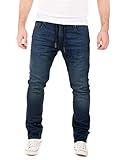 WOTEGA Herren Jeans Noah - Sweathose in Jeansoptik - Männer Jogg-Jeans Slim, Blau (Dress Blues 3R4024), W34/L30