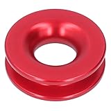 Snatch Pulley, Recovery Ring Damage Free Aluminiumlegierung für ATV UTV Truck Marine Boat Soft Schäkel(rot)