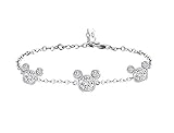 MixiuEuro Micky Armbänder für Damen und Mädchen, 925er Sterlingsilber, Cubic Zirkonia, Maus-Armbänder, Schmuck, Geschenk für M