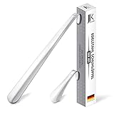 JK Trade® Das Original 2er Set STABILE Edelstahl Schuhlöffel | 15 & 42cm | Schuhanzieher Edelstahl Kurz & Lang | Schnell & Rückenschonend | ideale Länge & Breite |Shoe horn | Business Aufhängb