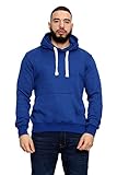 Elite Pleasure Herren Fitness-Sport-Pullover, Fleece, mit Kapuze, langärmlig, Gr. S-5XL Gr. XXXXX-Large, königsb