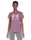 Under Armour Damen Live Sportstyle T-Shirt mit Rundhalsausschnitt, kurzärmelig Hemd, Ash Plum (554) / Mauve Pink, M