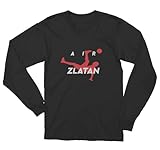Emprime Baski Air Zlatan Weltklasse Fußballspieler Fan Design Long Sleeve (Black, Klein)