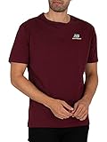New Balance Herren Essentials Relaxed Embroidered T-Shirt Rot, rot, S