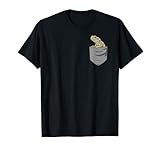 Bartagame T-Shirt Lustiges Bartagame in Fake Tasche S