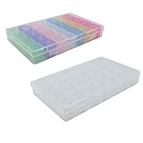 Mini-Aufbewahrungsbox Tragbar Transparent Schmuckschatulle Ohrringe Halskettentablett Klein Und Exquisit Anti-Oxidations-Box (Transparente Farbaufbewahrungsbox + Farbaufbewahrungsbox) 28 Kleine FäC