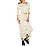 Ital Design Damen Rippstrick Zweiteiler Anzug Emma&Ashley Design Gr. S/M C