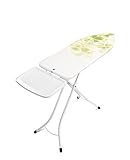 Brabantia 111426 Bügeltisch 124 x 45 cm mit Dampfstationsablage 'Solide', Stahl und Streckmetall, leaf clover/ivory, 8 x 49 x 159