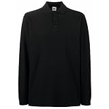 Fruit of the Loom Premium Langarm Polo - Farbe: Black - Größe: 3XL