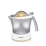 Bosch MCP3000N Zitruspresse (25 W, hohe Saftausbeute, abnehmbarer Saftbehälter 0,8 l, Standard) weiß/sommergelb