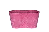 Artstone Pflanzgefäß Pflanzkübel duo Claire, frostbeständig und leichtgewichtig, Pink, 26x13x14