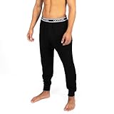 Qotton Herren Jogger Schlafanzughose (Schwarz, XXL)