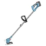 FBDGNG Wiederaufladbarer Trimmer Haushalt Handheld Elektro-Rasenmäher Haustür Garten Hof Kleiner Tragbarer Rasenmäher Elektrischer Rotations-Rasenmäher / Blau / 95 / 135