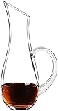 LIOYUHGTFY Dekanter Dekantierer Wein Dekanter 900ML Weinkaraffe mit Griff Weinspender Kristallglas Bleifrei Haushalt 7X28.4CM 929