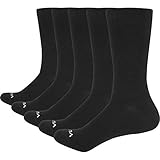 YUEDGE 5 Paar Herrensocken Baumwolle Atmungsaktiv Sport Crew Socken Freizeit Beiläufig Licht Jeden Tag, schwarz, L