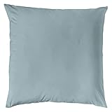 Decoper ® Mako-Satin Kissenbezug aus 100% Baumwolle | Atmungsaktiv & kuschelig weich | Farbe Graugrün | 1 teilig - 40 x 40