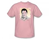 Elvis - - Matinee Idol Adult T-Shirt in Rosa, Medium, Pink