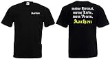 Aachen Herren T-Shirt Meine Heimat, Mein Verein Schwarz XXXL