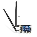 EDUP WiFi 6E Bluetooth 5.2 PCIE WLAN Karte Intel AX210 5400Mbit/s WLAN Netzwerkkarte Adapter, 802.11AX DualBand 2.4Ghz/5Ghz Antenne Preiswerter AX210 Chip für PC Desktop Windows 10&11 64-B