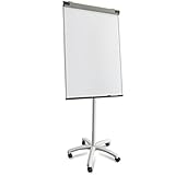 Master of Boards® Profi Flipchart mit Rollenfuß | mobil und vielseitig | ausklappbare Papierhalter | Whiteboard mit Ständer | verstellb