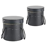 PATKAW 2pcs Blumenbox Geschenkbox Weihnachten Pappschachtel Pappdosen Leer Rosenbox mit Deckel Hutschachtel Pappboxen Geschenk Schachtel Geschenkboxen für Mitgebsel Aufbewahrungsbox