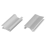 HOLZBRINK Eckverbindung Sockelblende Sockelleiste für Einbauküche 150mm Höhe ALUMINIUM Gebürstet - HBK15