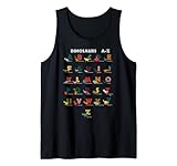 Dinosaurier Alphabet Dino Identifikation Kinder zurück zu Sc Tank Top