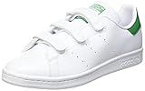 adidas Herren Stan Smith CF Sneaker, Cloud White/Cloud White/Green, 45 1/3 EU