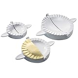 Westmark Ravioliformer-Set, Empanada-/Pierogi-Maker, Ausstecher 3-tlg., Ø 9,5/12/15,5 cm, Rezeptheft, Kunststoff, Weiß, 61342260