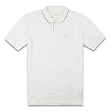 Brixton Mens PROPER S/S Knit Polo Shirt, White Grey, XXL