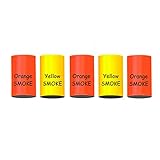5er Set h2i Bengalo Rauch Vulkan Fontäne Party Feuerwerk Rauchfarbe orange + gelb - Ganzjahresfeuerwerk Kat T1-F1