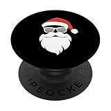 Weihnachtsmann Mütze Sonnenbrille Bart Santa Geschenkidee PopSockets mit austauschbarem PopGrip